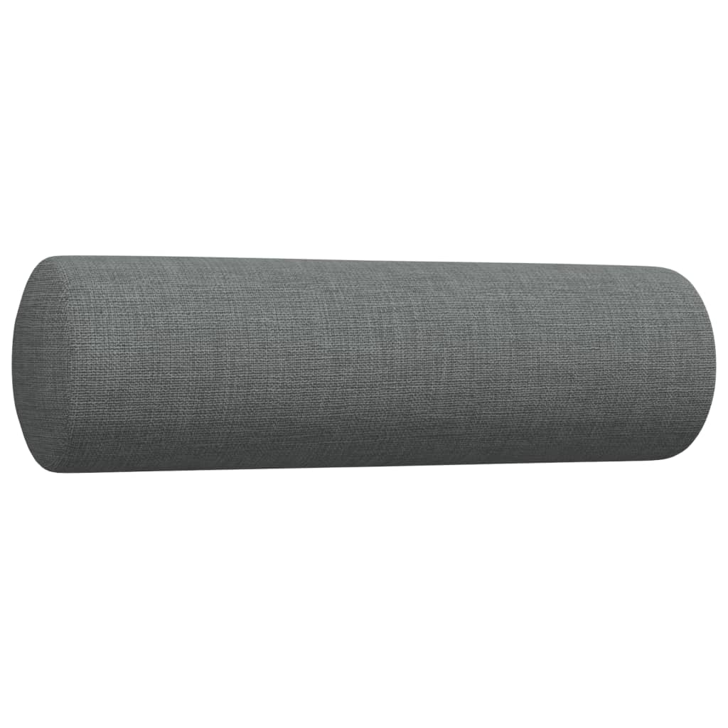 2-dijelni set sofa s ukrasnim jastucima tamnosivi od tkanine