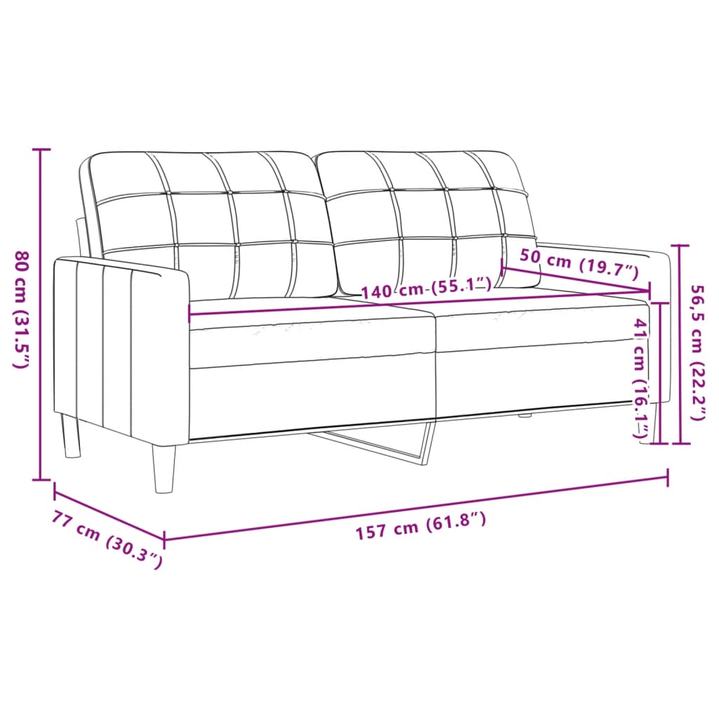 3-dijelni set sofa s tabureom i jastucima crni tkanina