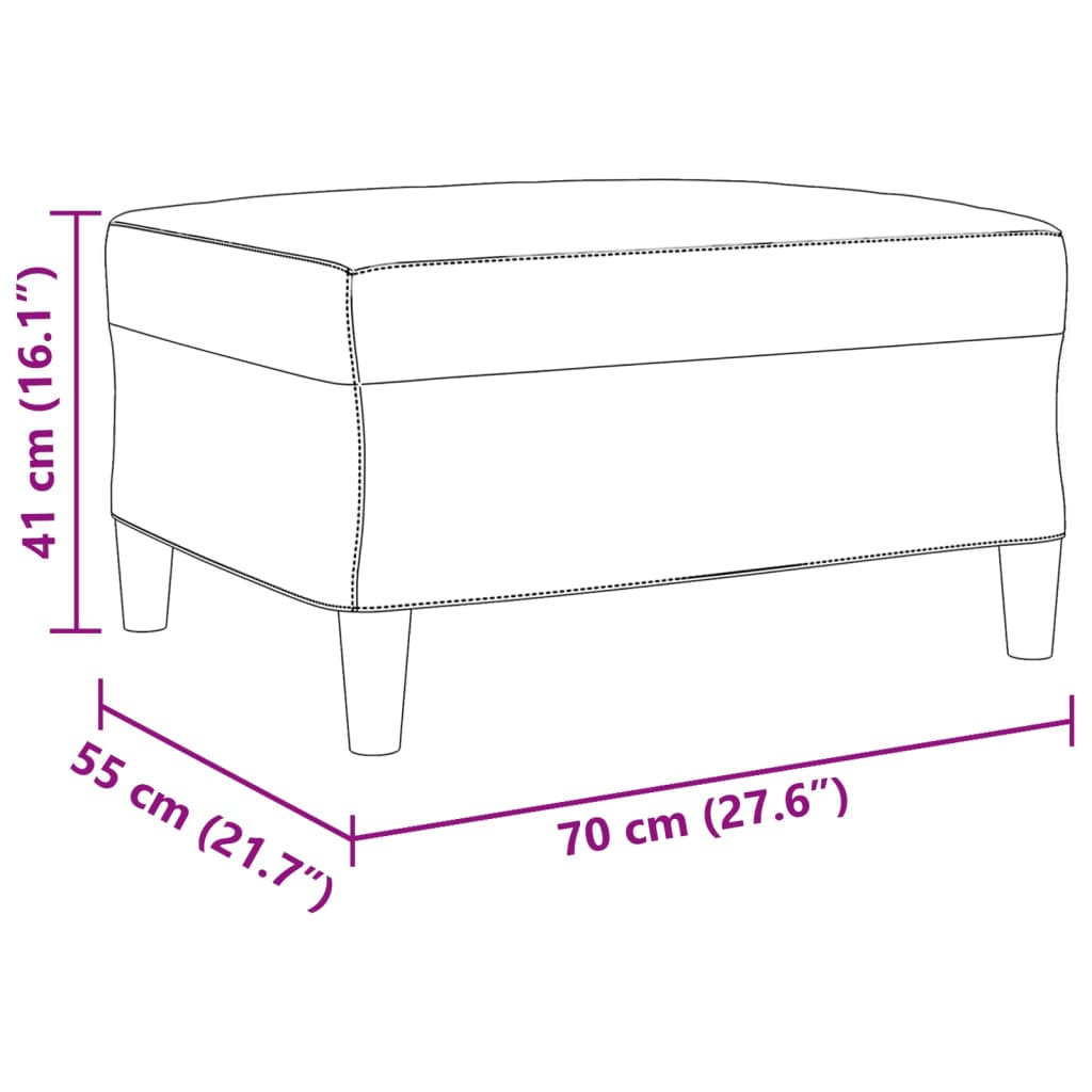 3-dijelni set sofa s tabureom i jastucima boja vina tkanina