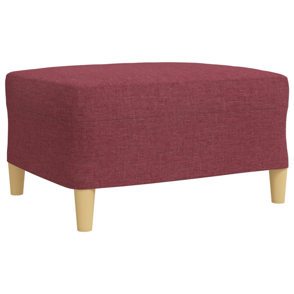 3-dijelni set sofa s tabureom i jastucima boja vina tkanina