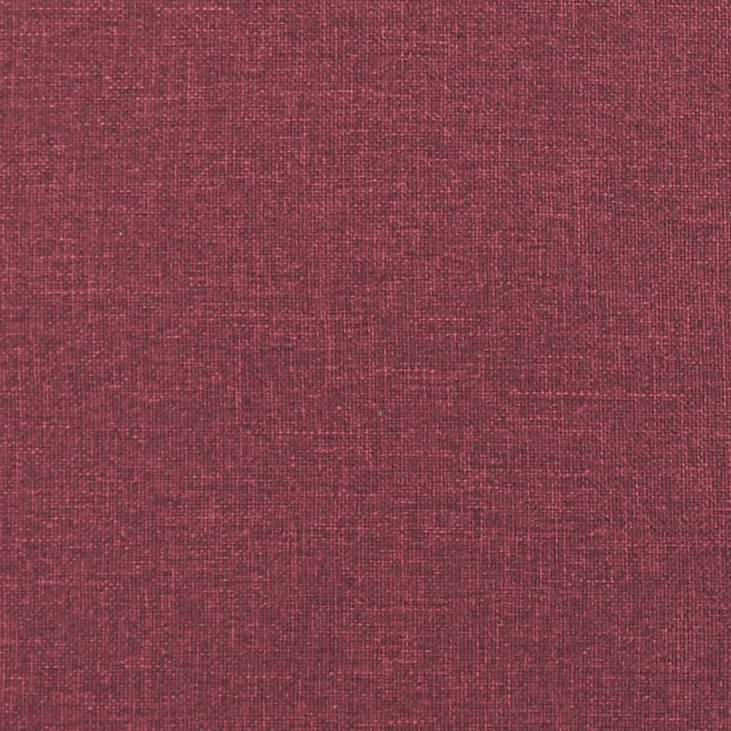 3-dijelni set sofa s tabureom i jastucima boja vina tkanina