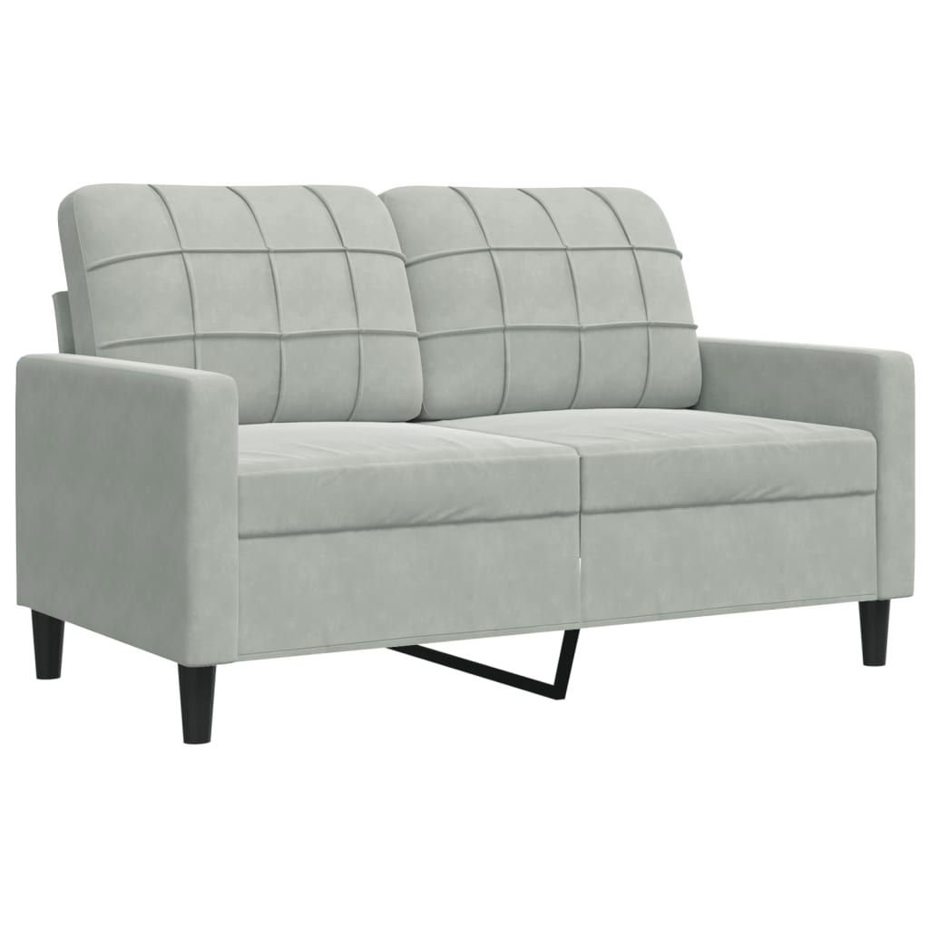 4-dijelni set sofa s jastucima svjetlosivi baršunasti