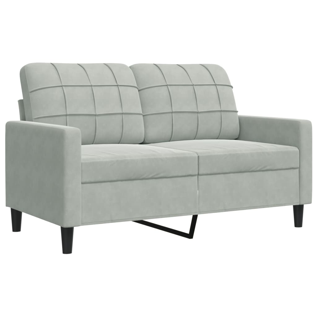 4-dijelni set sofa s jastucima svjetlosivi baršunasti