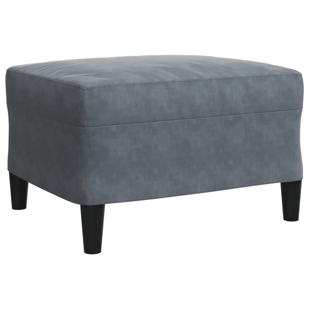 4-dijelni set sofa s jastucima tamnosivi baršunasti