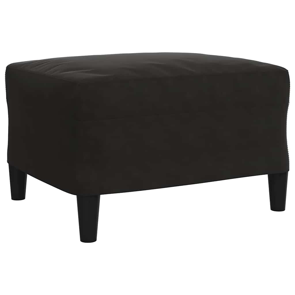 3-dijelni set sofa s jastucima crni baršunasti