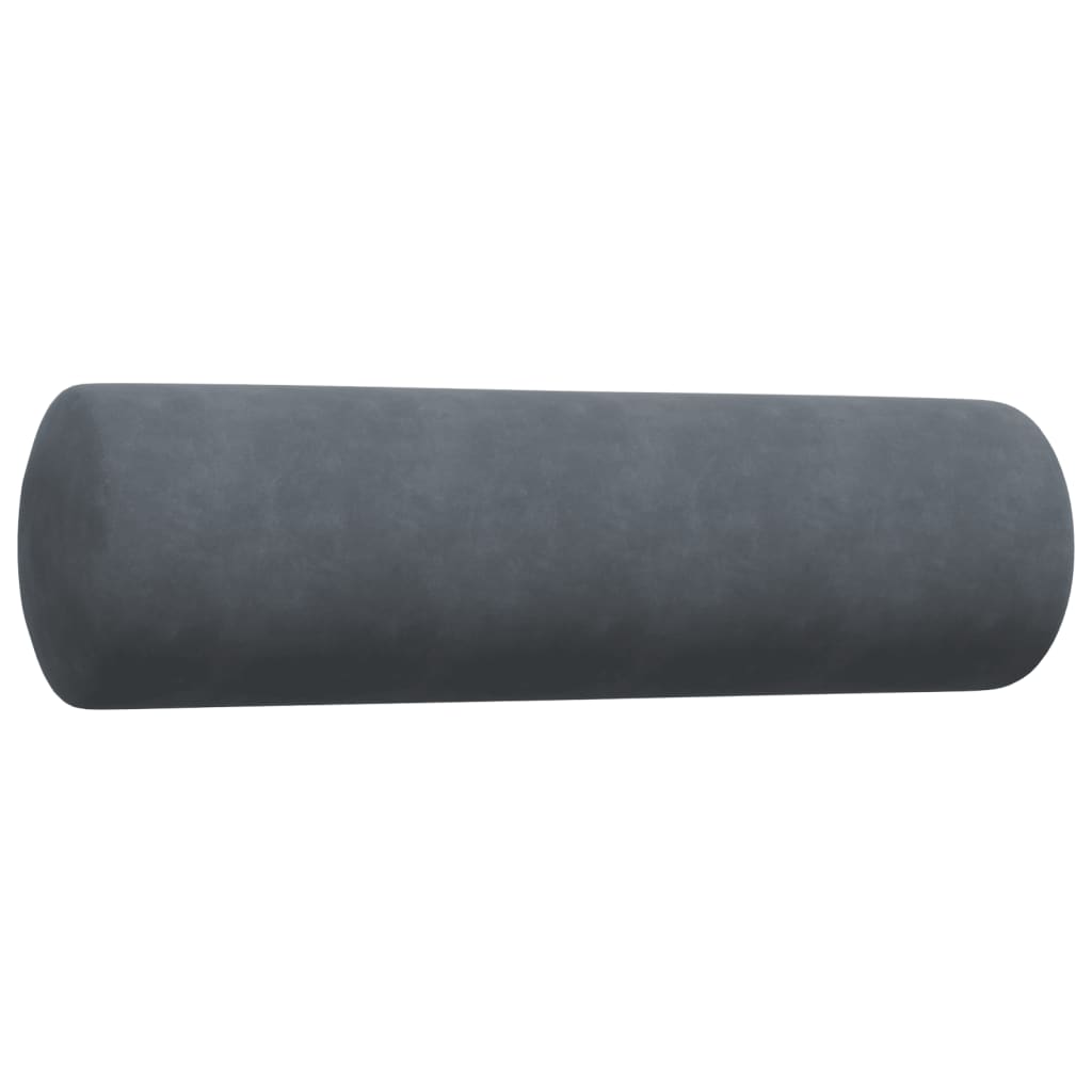 2-dijelni set sofa s jastucima tamnosivi baršunasti