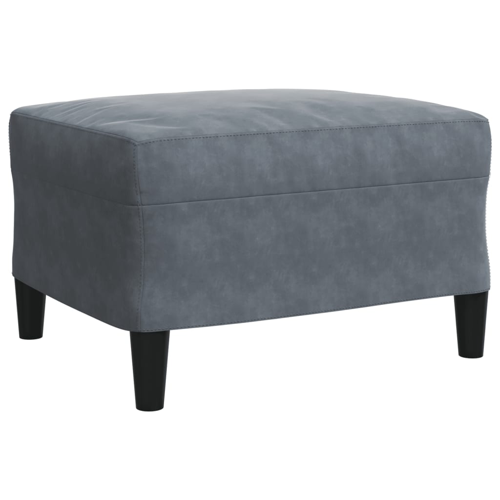 3-dijelni set sofa s jastucima tamnosivi baršunasti