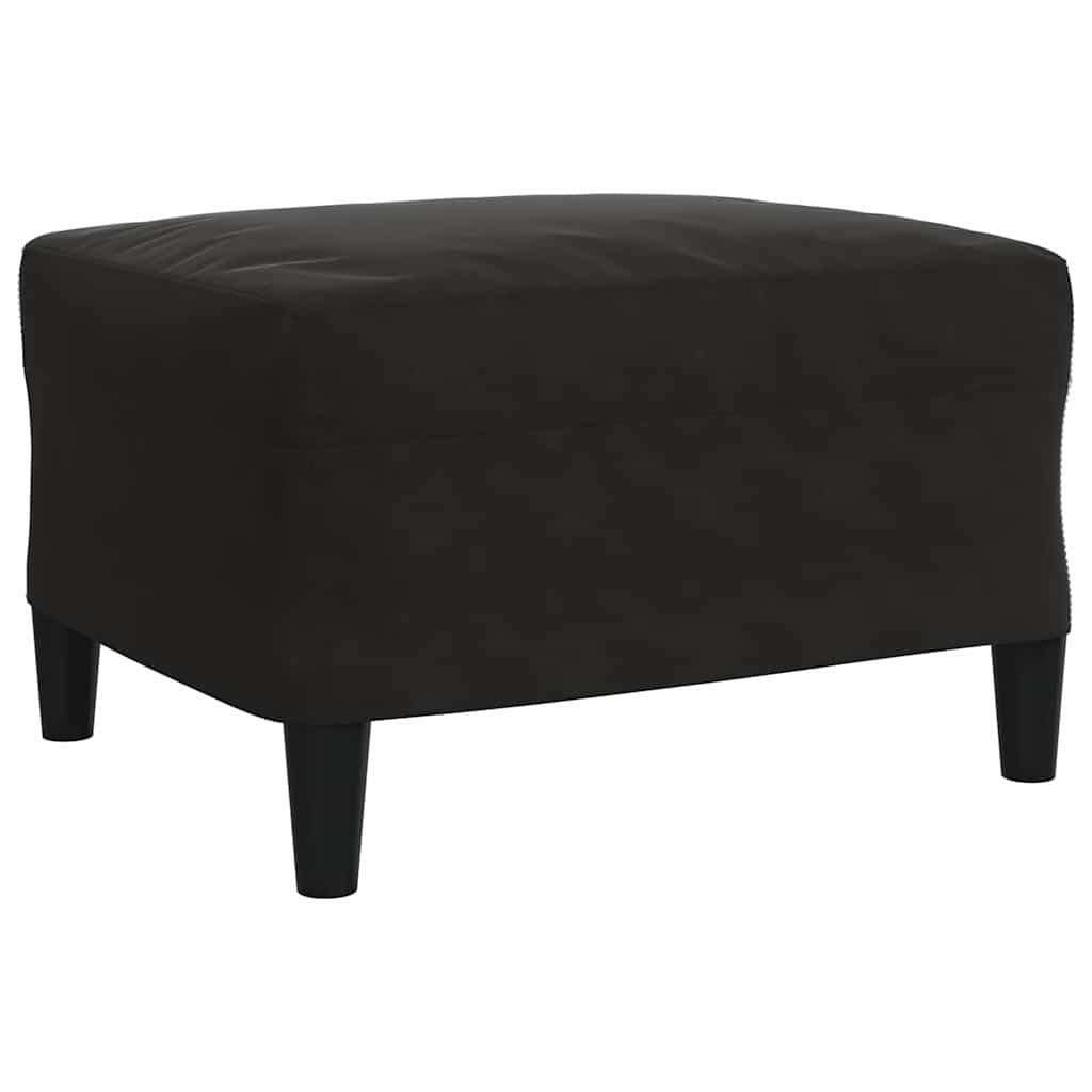 3-dijelni set sofa s jastucima crni baršunasti