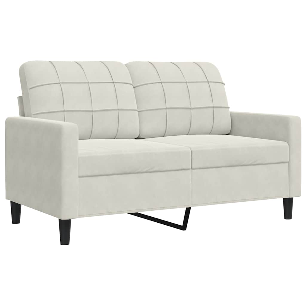3-dijelni set sofa s jastucima krem baršunasti