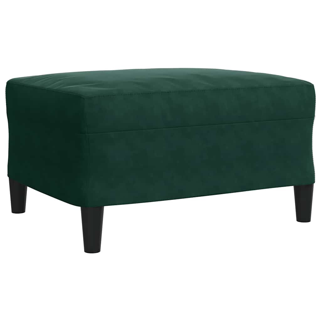 4-dijelni set sofa s jastucima tamnozeleni baršunasti