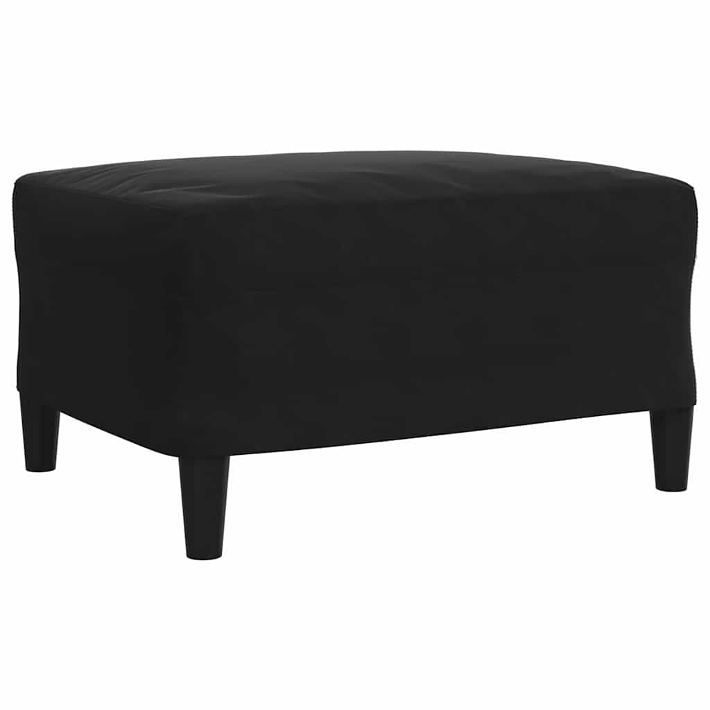 4-dijelni set sofa s jastucima crni baršunasti