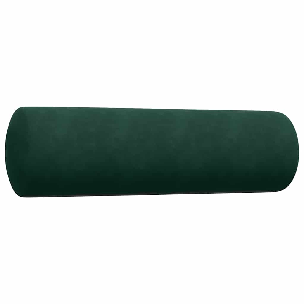 3-dijelni set sofa s jastucima tamnozeleni baršunasti