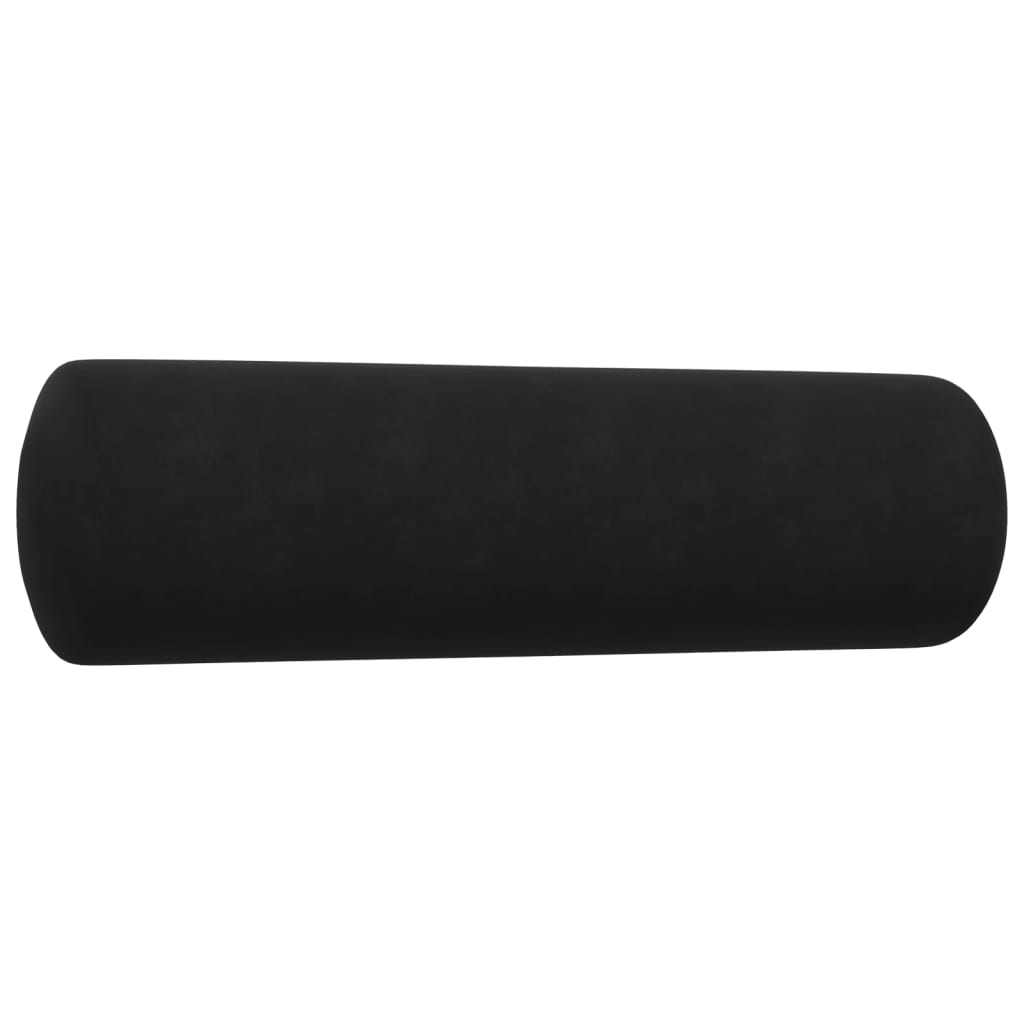3-dijelni set sofa s jastucima crni baršunasti