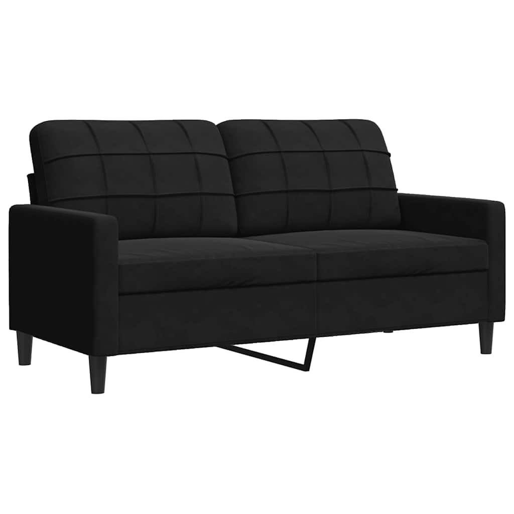 4-dijelni set sofa s jastucima crni baršunasti