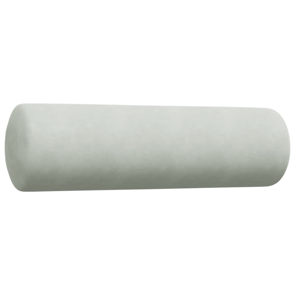 2-dijelni set sofa s jastucima svjetlosivi baršunasti