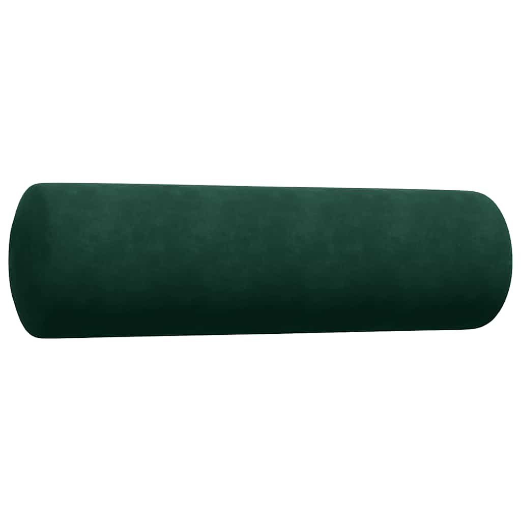 2-dijelni set sofa s jastucima tamnozeleni baršunasti