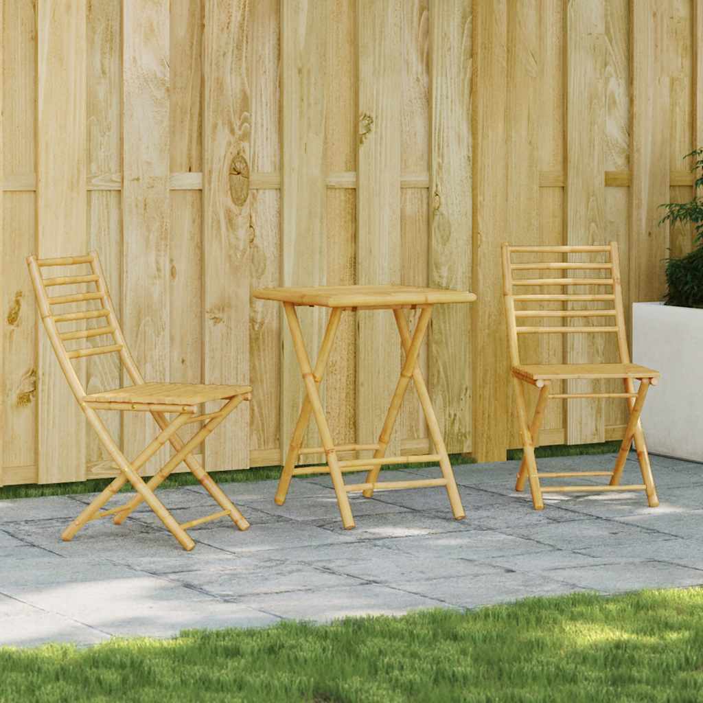 3-dijelni bistro set od bambusa