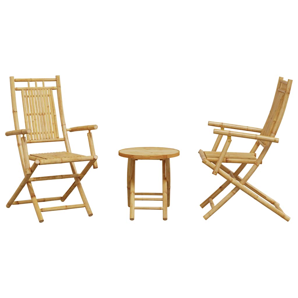 3-dijelni bistro set od bambusa
