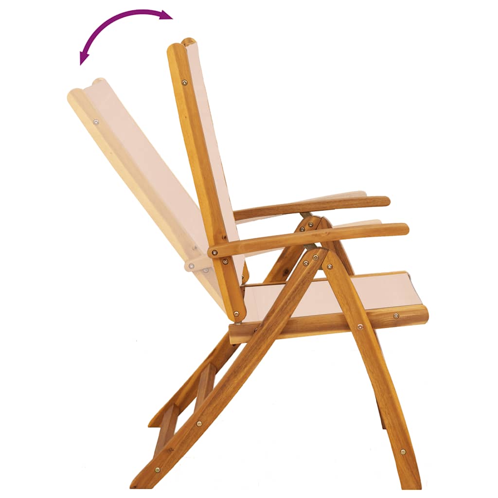 9-dijelni vrtni blagovaonski set od drva bagrema i tekstilena