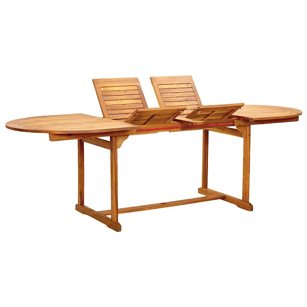 7-dijelni vrtni blagovaonski set od drva bagrema i tekstilena