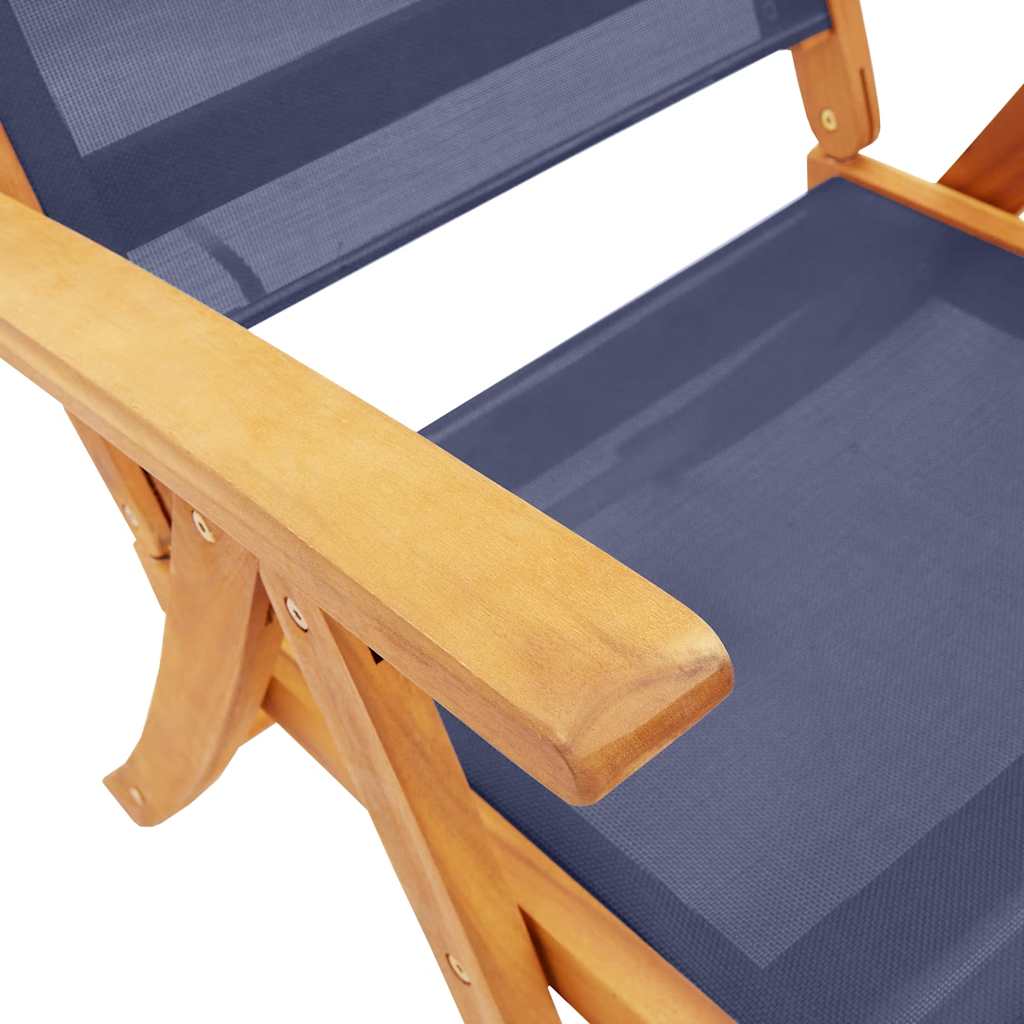 5-dijelni vrtni blagovaonski set od drva bagrema i tekstilena