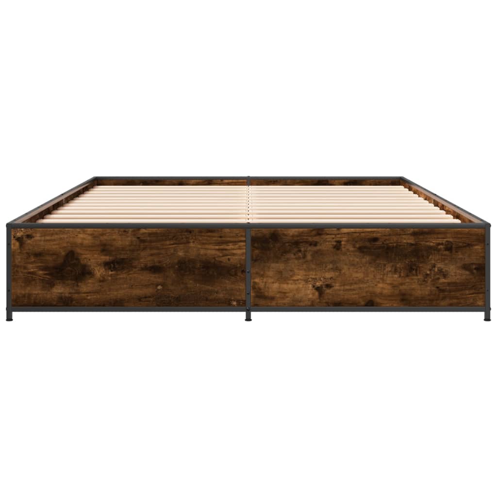 Okvir za krevet boja hrasta 120x190cm konstruirano drvo i metal