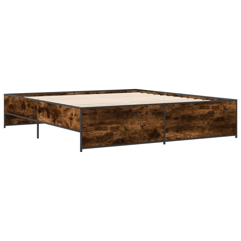 Okvir kreveta boja hrasta 180x20 cm konstruirano drvo i metal