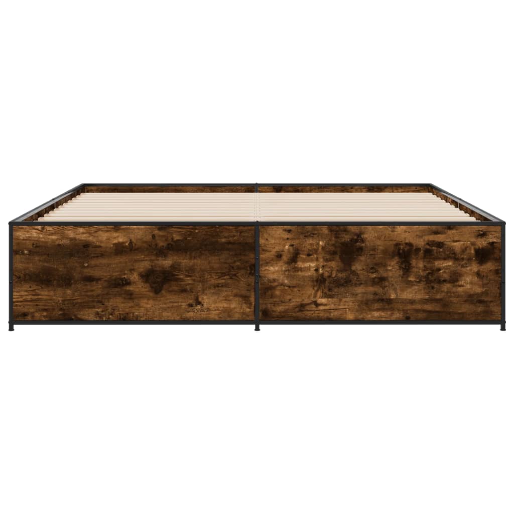 Okvir kreveta boja hrasta 180x20 cm konstruirano drvo i metal