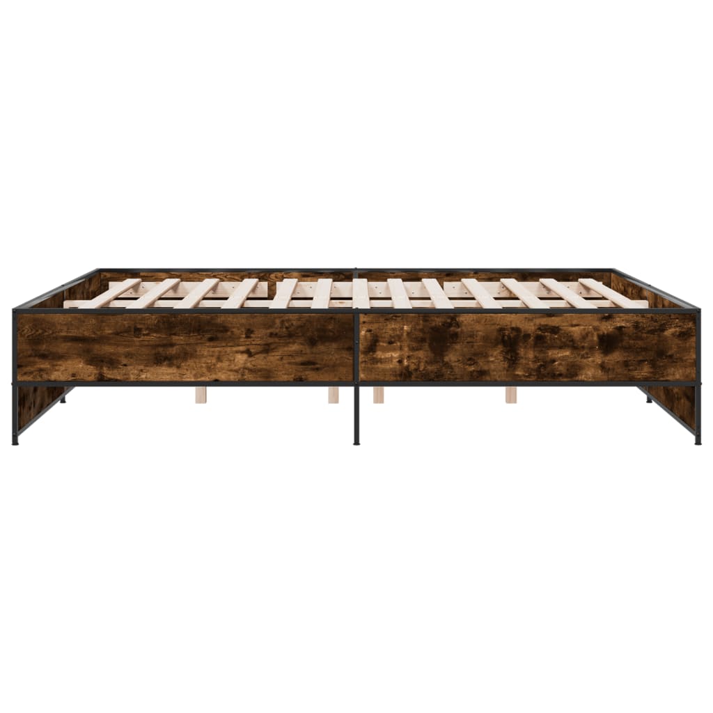 Okvir kreveta boja hrasta 180x20 cm konstruirano drvo i metal
