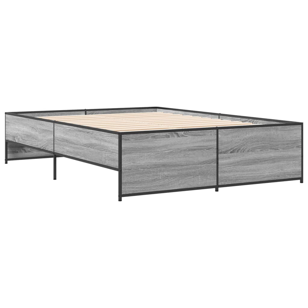 Okvir kreveta boja hrasta 120x200 cm konstruirano drvo i metal