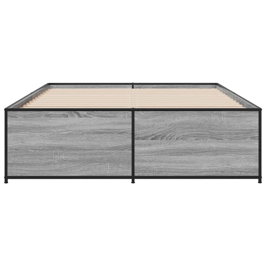 Okvir kreveta boja hrasta 120x200 cm konstruirano drvo i metal