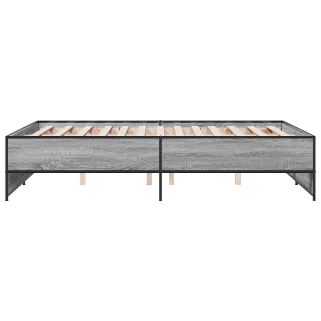 Okvir kreveta boja hrasta 120x200 cm konstruirano drvo i metal