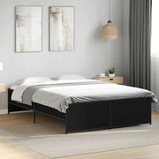 Okvir za krevet crni 140x190 cm konstruirano drvo i metal