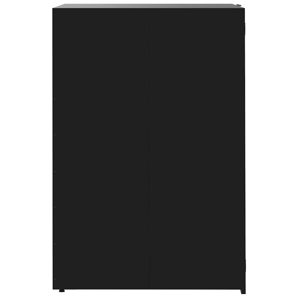 Spremište za 4 kante za otpad crno 276 x 79 x 117 cm čelično