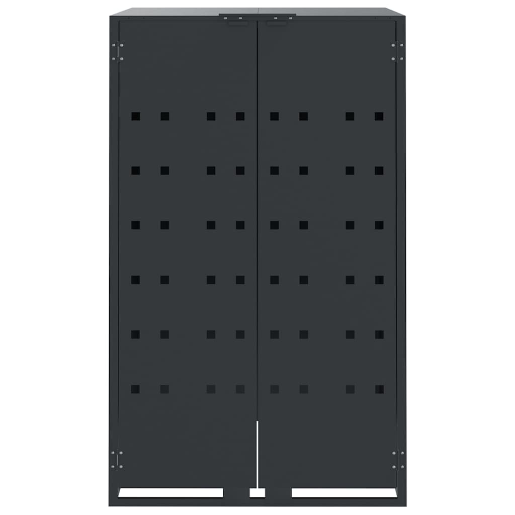 Spremište za 2 kante za otpad antracit 138x79x117 cm čelično