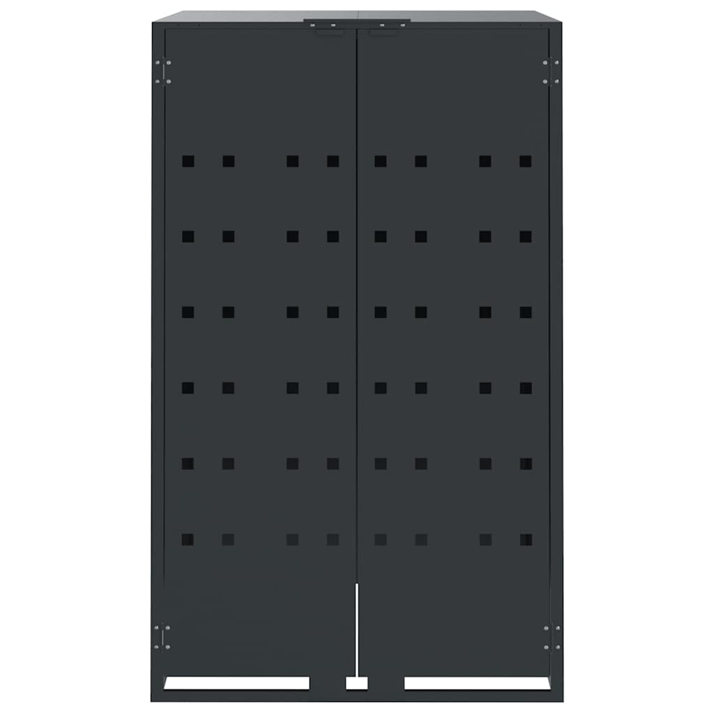 Spremište za 4 kante za otpad antracit 276x79x117 cm čelično