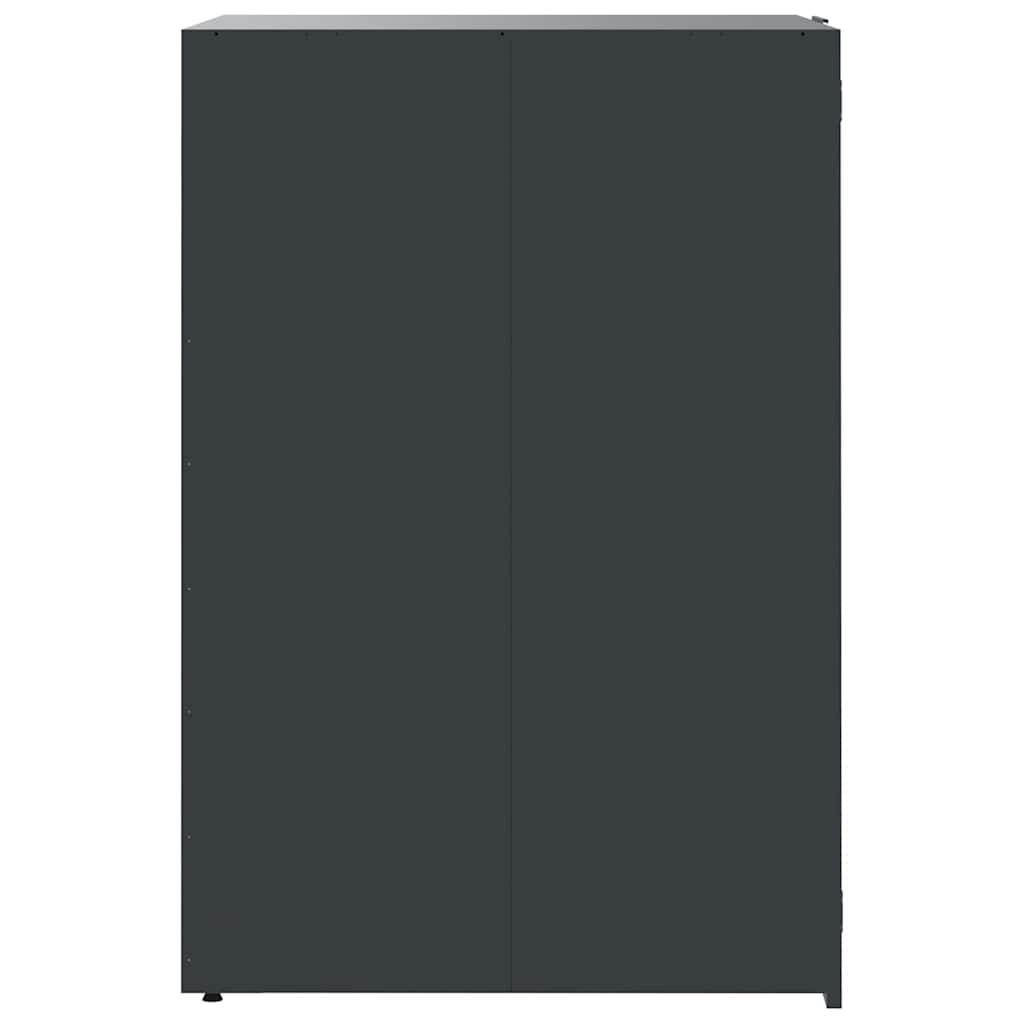 Spremište za 4 kante za otpad antracit 276x79x117 cm čelično
