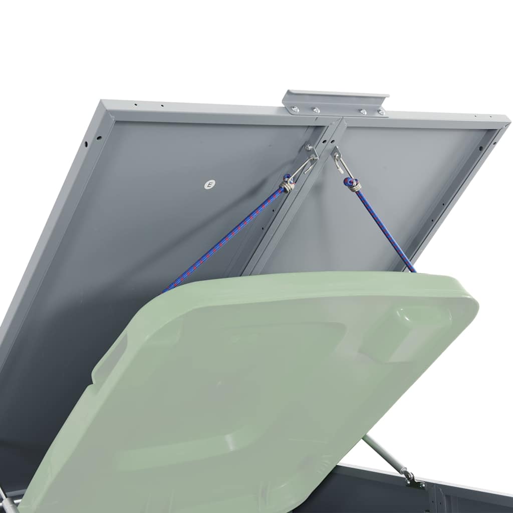 Spremište za 6 kanta za otpad sivo 414 x 79 x 117 cm čelično