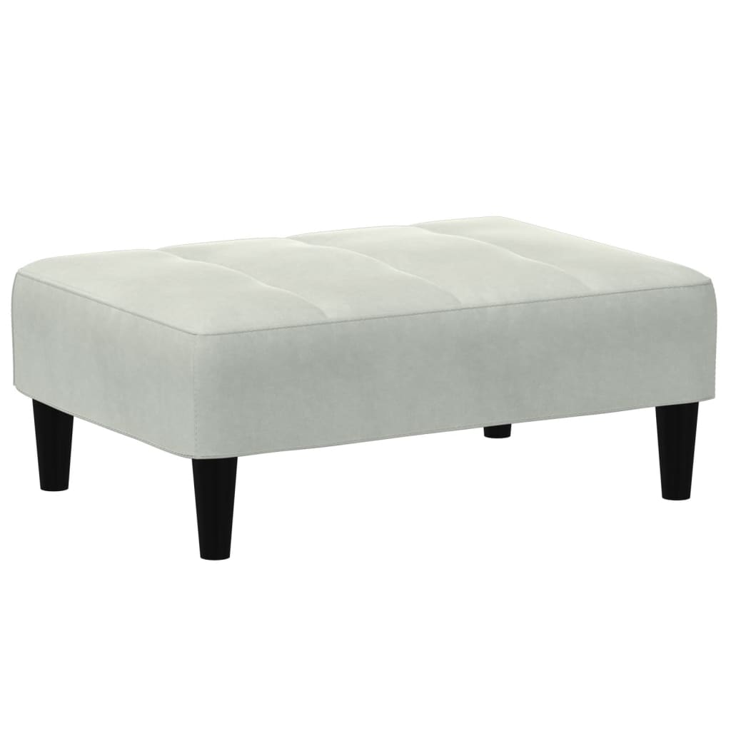 Tabure svjetlosivi 77x55x31 cm baršunasti
