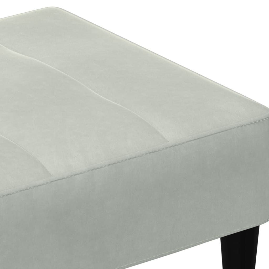 Tabure svjetlosivi 77x55x31 cm baršunasti