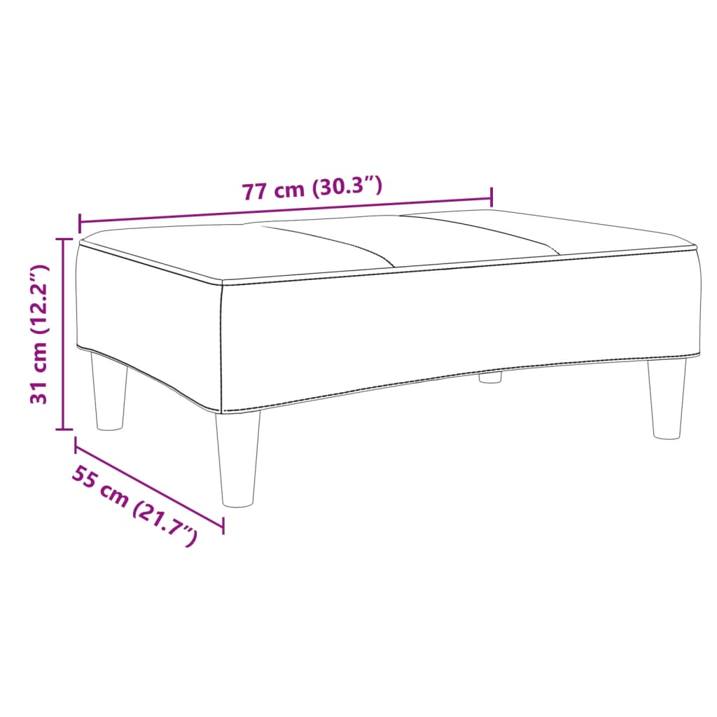 Tabure svjetlosivi 77x55x31 cm baršunasti