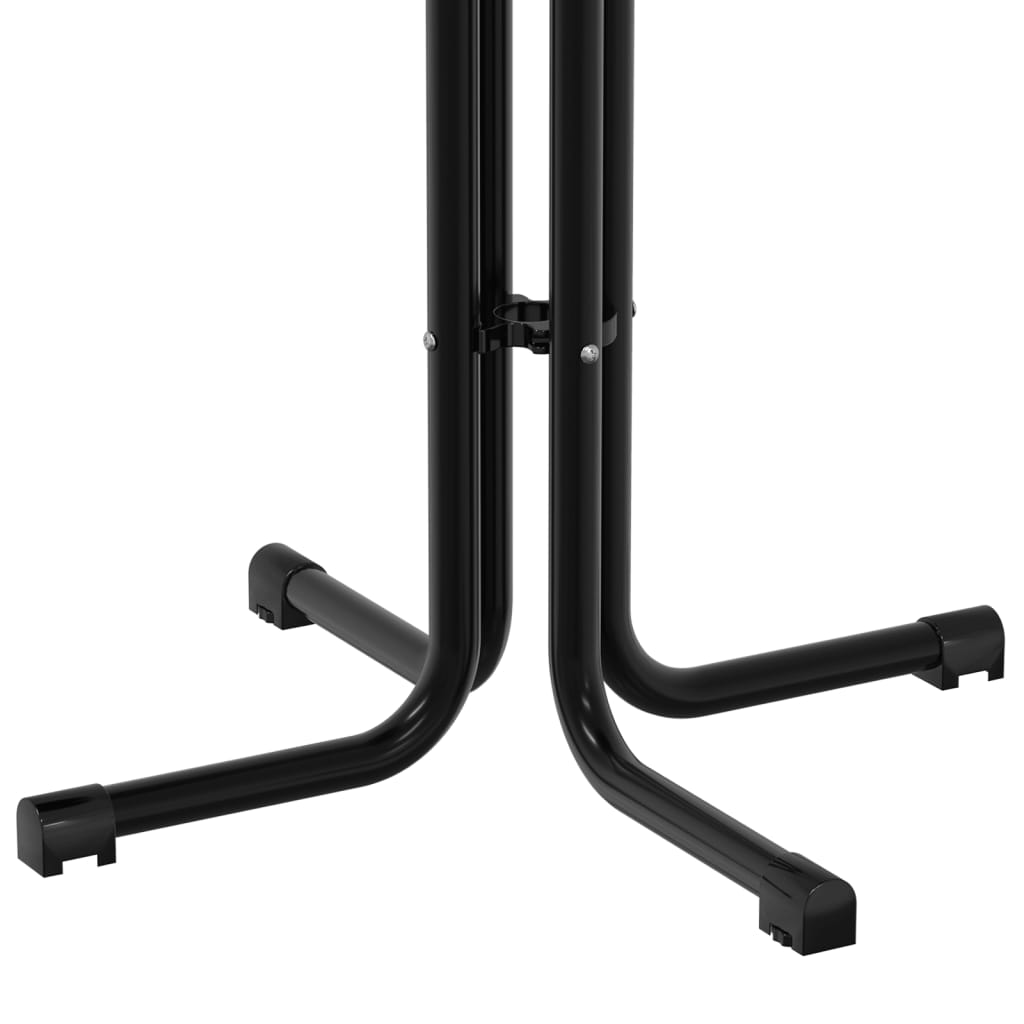 Barski stol crni Ø 70x110 cm konstruirano drvo i čelik