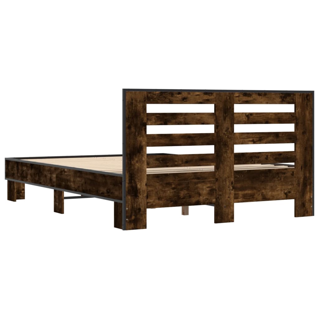 Okvir kreveta boja hrasta 120x200 cm konstruirano drvo i metal