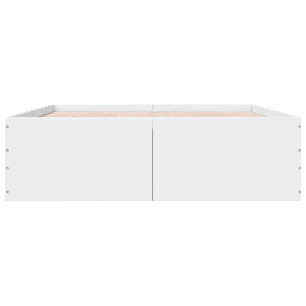 Okvir za krevet bijeli 160x200 cm konstruirano drvo