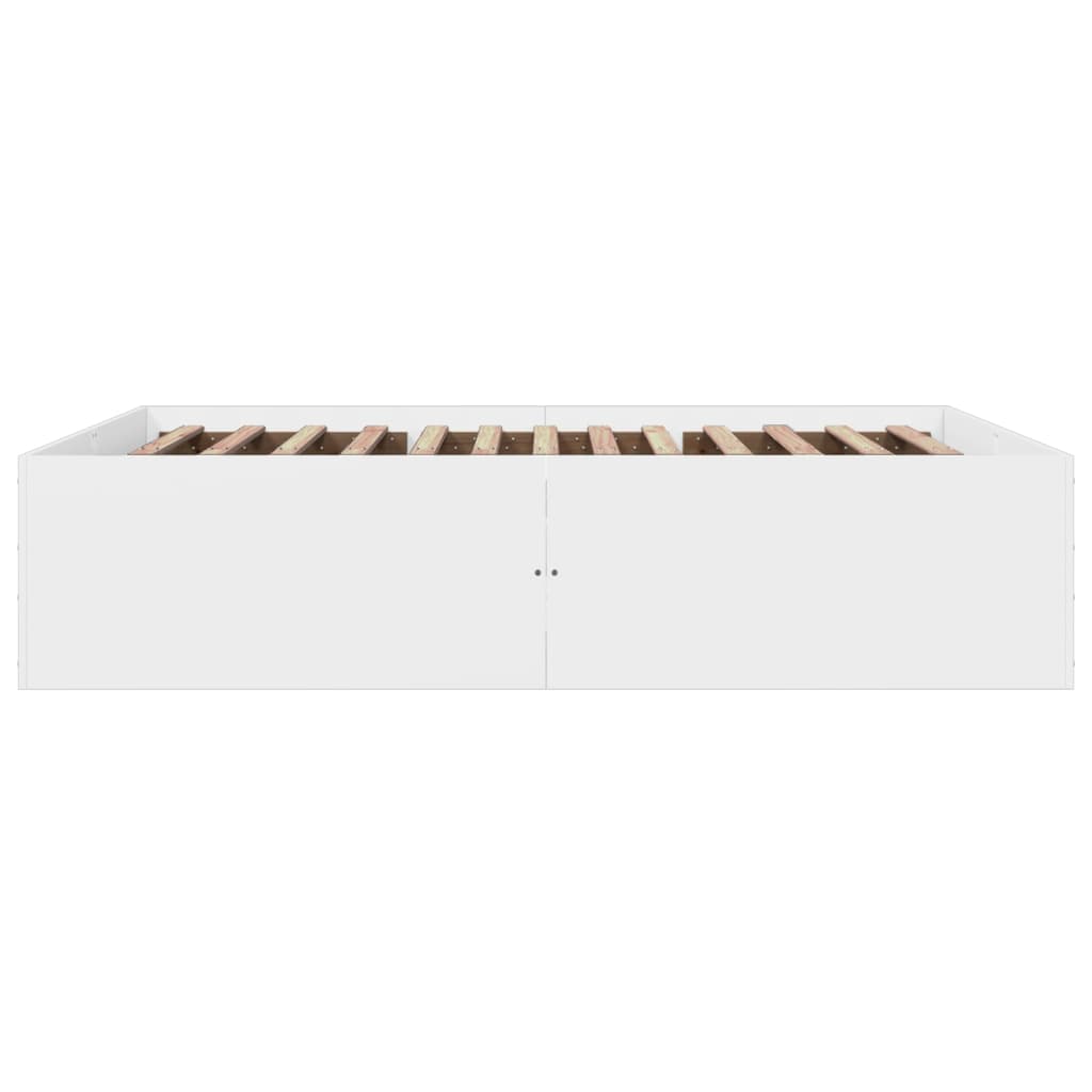 Okvir za krevet bijeli 160x200 cm konstruirano drvo