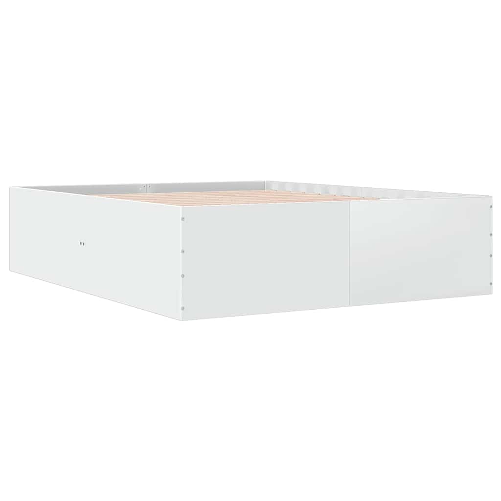 Okvir za krevet bijeli 150x200 cm konstruirano drvo