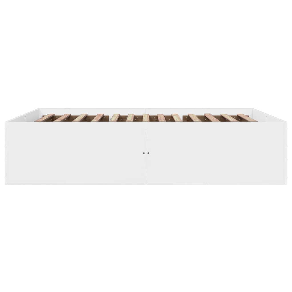 Okvir za krevet bijeli 150x200 cm konstruirano drvo