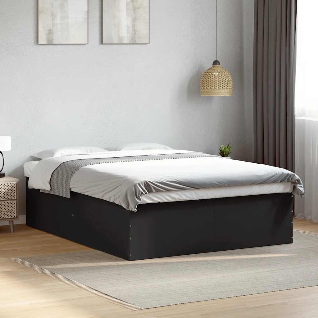 Okvir za krevet crni 150x200 cm konstruirano drvo
