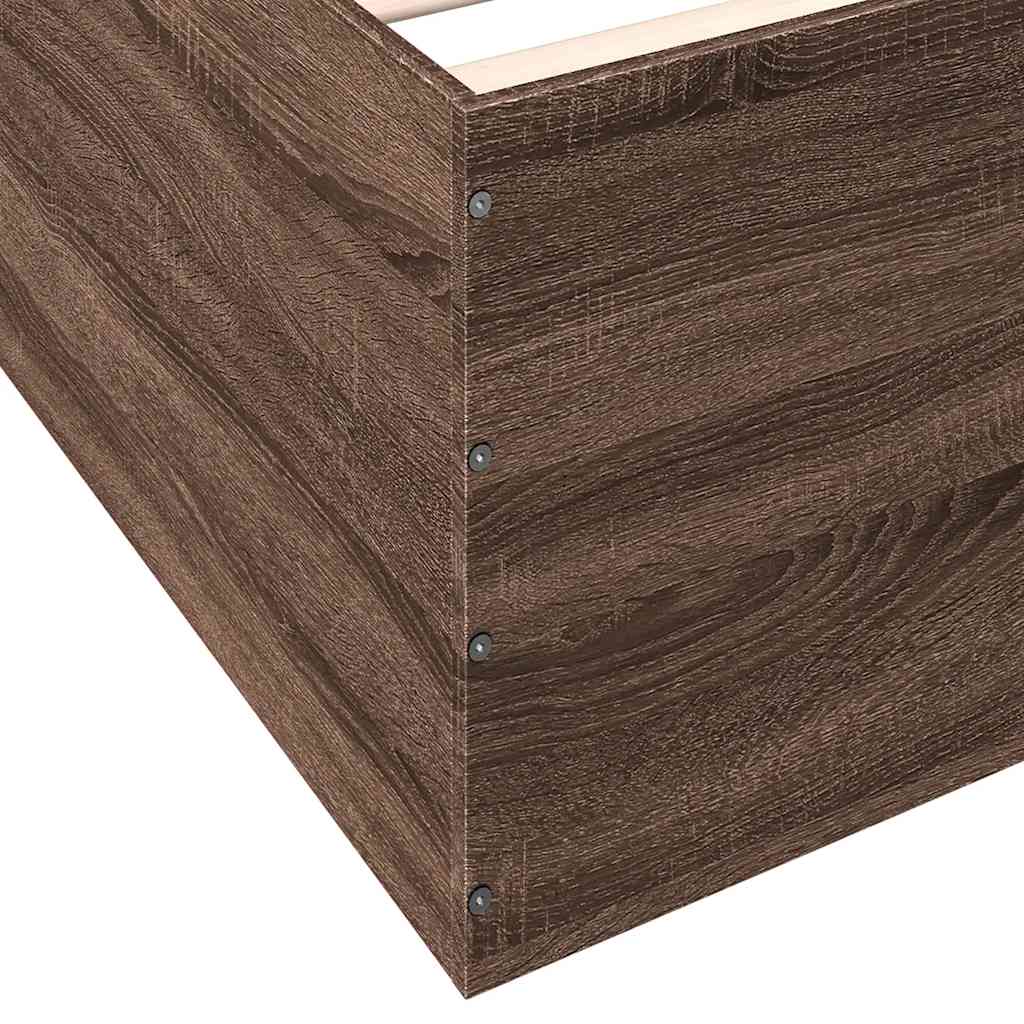 Okvir za krevet smeđi hrast 150 x 200 cm konstruirano drvo