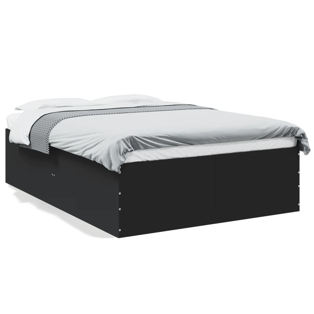 Okvir za krevet crni 140x190 cm konstruirano drvo